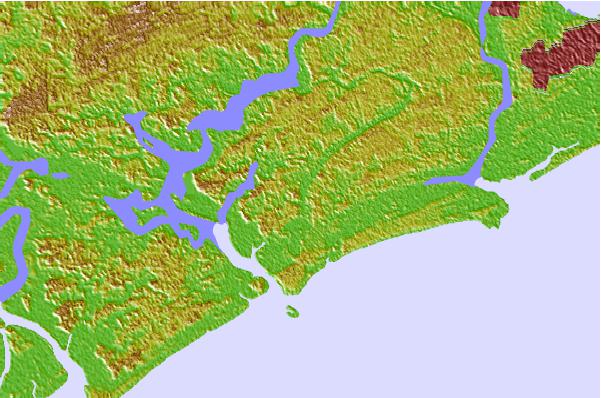 Tide stations located close to Boy Scout Camp, Bohicket Creek, South Carolina