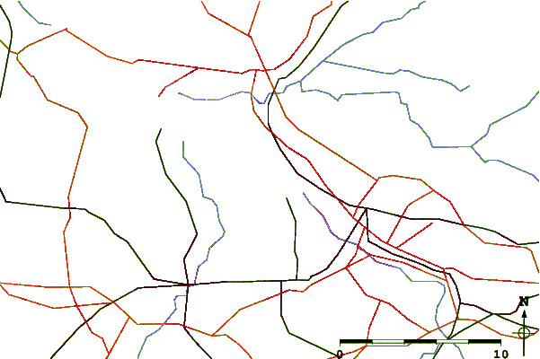 Roads and rivers around Bremen, Oslebshausen Germany