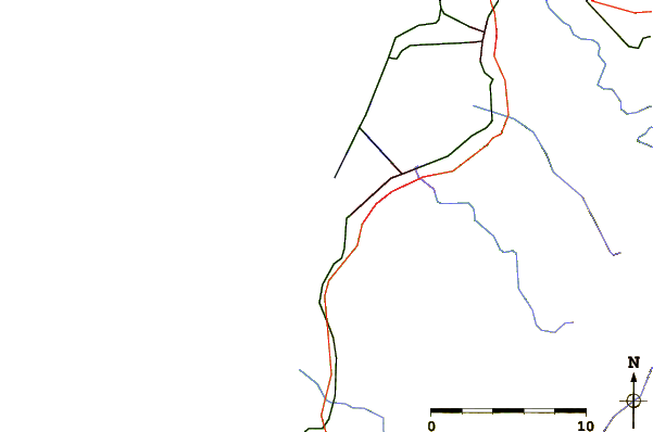 Roads and rivers around Bucksport, Humboldt Bay, California