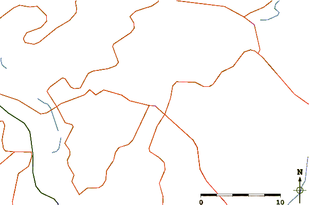 Roads and rivers around Cambridge Narrows, New Brunswick