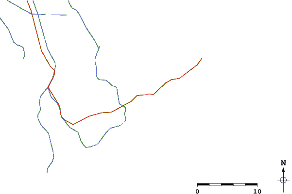 Roads and rivers around Caminada Pass (bridge), Mississippi River Delta, Louisiana