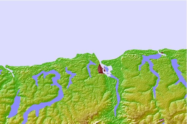 Tide stations located close to Camocim, Brazil