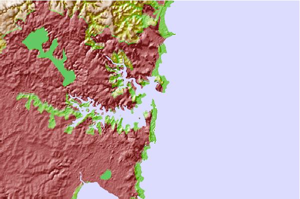 Tide stations located close to Camp Cove, Australia