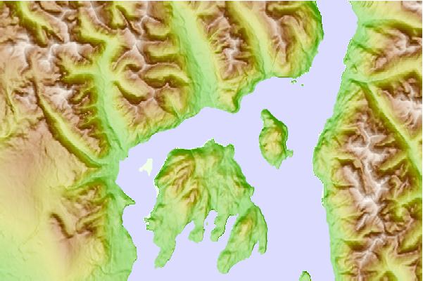 Tide stations located close to Camp Latona Beach, British Columbia