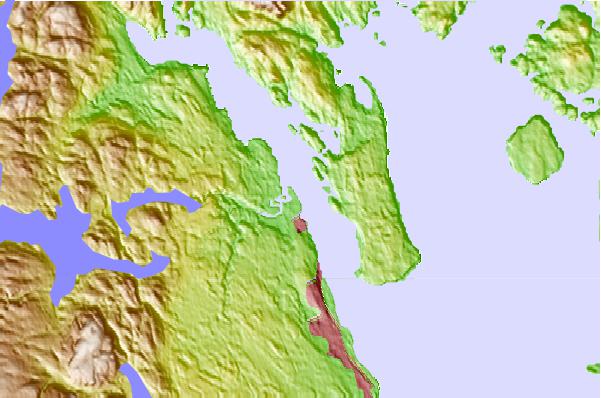 Tide stations located close to Campbell River, British Columbia