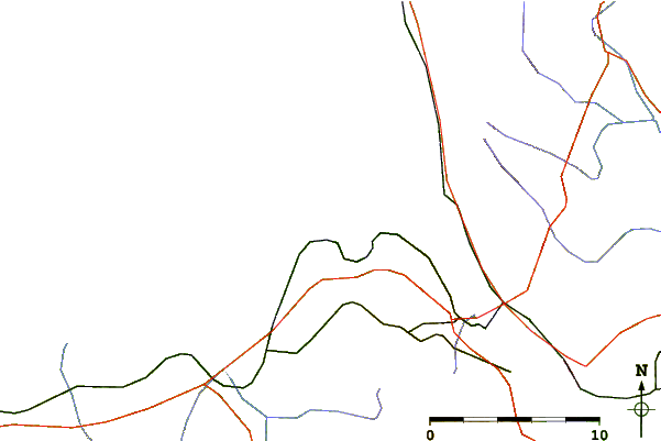 Roads and rivers around Cape Jack, Nova Scotia