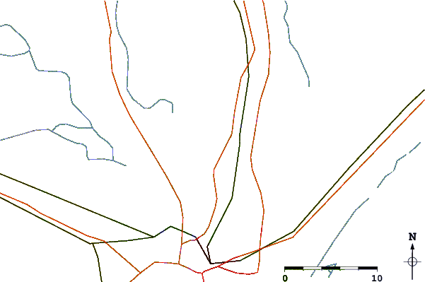 Roads and rivers around Castle Hayne, Northeast River, North Carolina