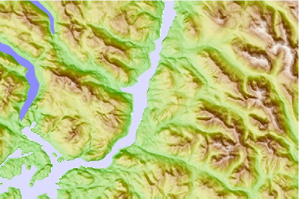 Tide stations located close to Chesnucknuw Creek, British Columbia