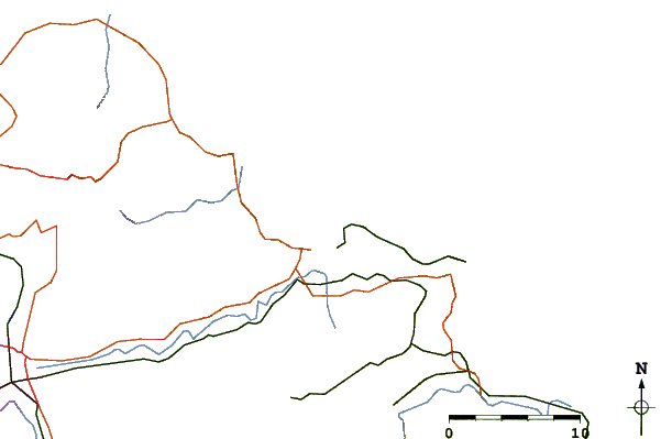 Roads and rivers around Chi Lung, Taiwan