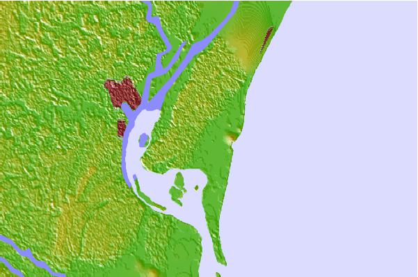 Tide stations located close to Clambank Creek, Goat Island, North Inlet, South Carolina