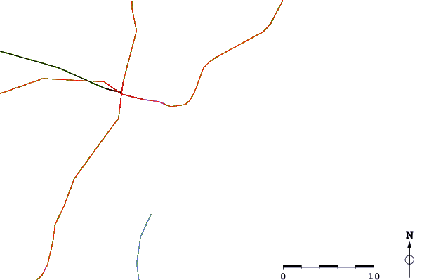 Roads and rivers around Clambank Creek, Goat Island, North Inlet, South Carolina