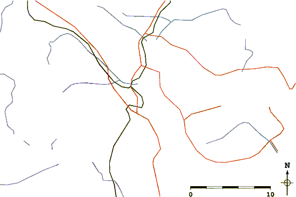 Roads and rivers around Clarenville, Newfoundland