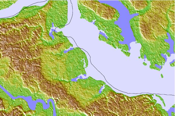 Tide stations located close to Colonial Beach, Potomac River, Virginia