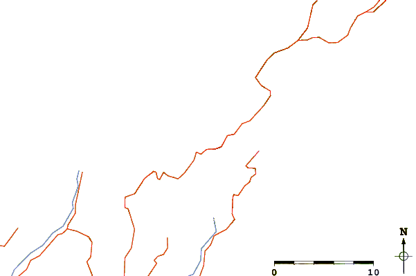 Roads and rivers around Croiselles, South Island, New Zealand