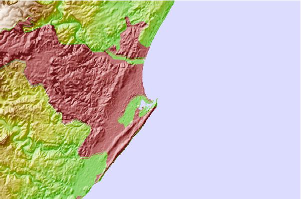 Tide stations located close to Durban, South Africa