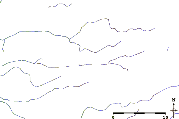 Roads and rivers around Eastmain, Quebec