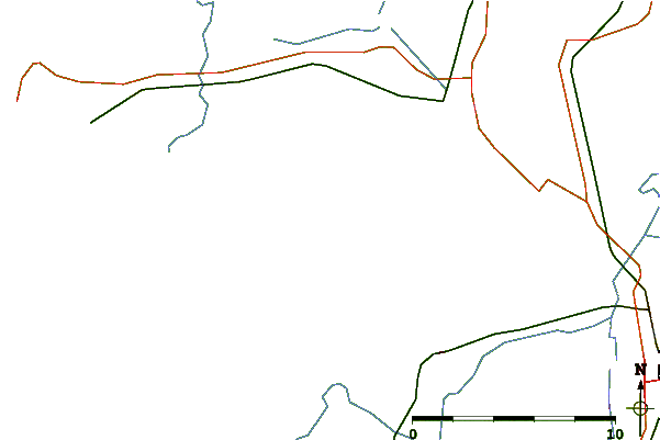 Roads and rivers around Eidersperrwerk, Außenpegel, Germany