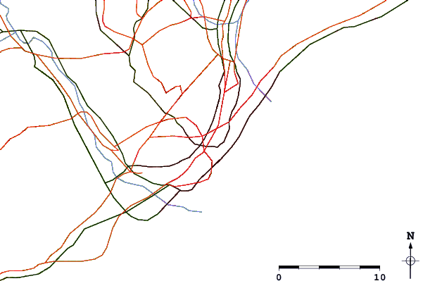 Roads and rivers around Eixample