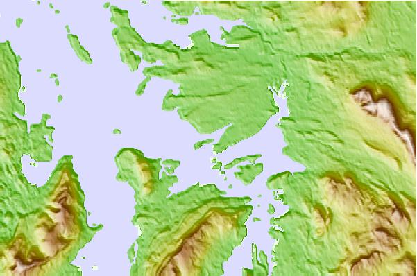 Tide stations located close to Entrance Island, Alaska