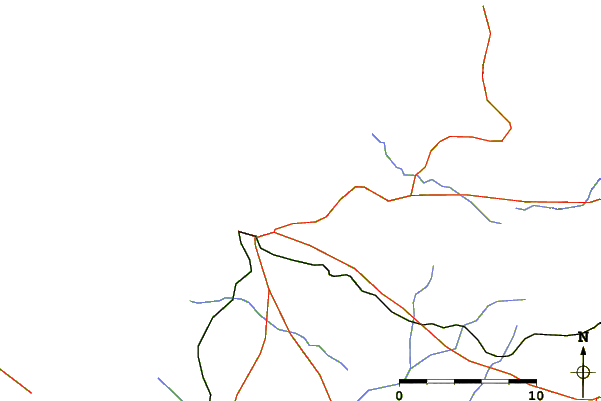 Roads and rivers around Erice