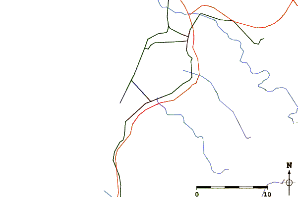 Roads and rivers around Eureka Slough Bridge, Humboldt Bay, California