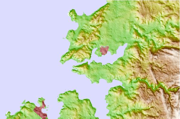 Tide stations located close to Ferrol, Spain