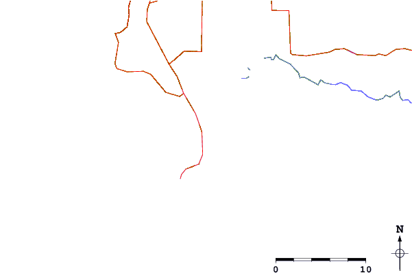 Roads and rivers around Flinders Bay, Australia