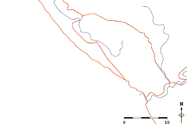 Roads and rivers around Fort Ross, California