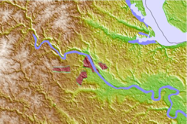 Tide stations located close to Fredericksburg, Rappahannock River, Virginia