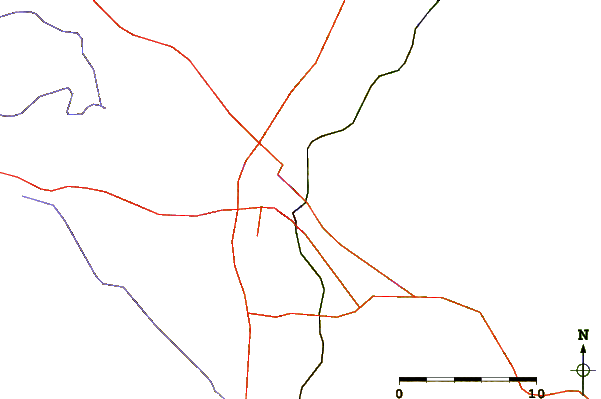 Roads and rivers around Fredericksburg, Rappahannock River, Virginia