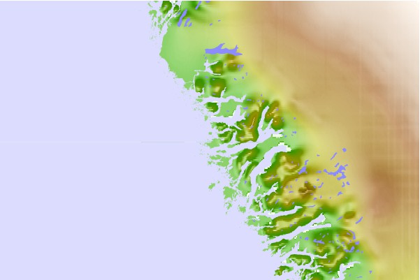 Tide stations located close to Frederikshåb, Greenland