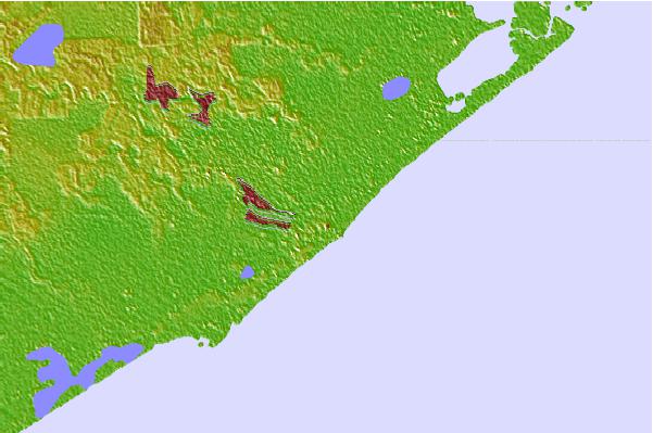 Tide stations located close to Freeport, DOW Barge Canal, Texas