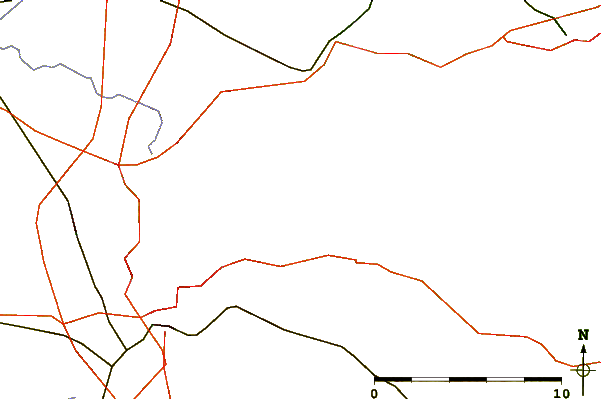 Roads and rivers around Glucksburg