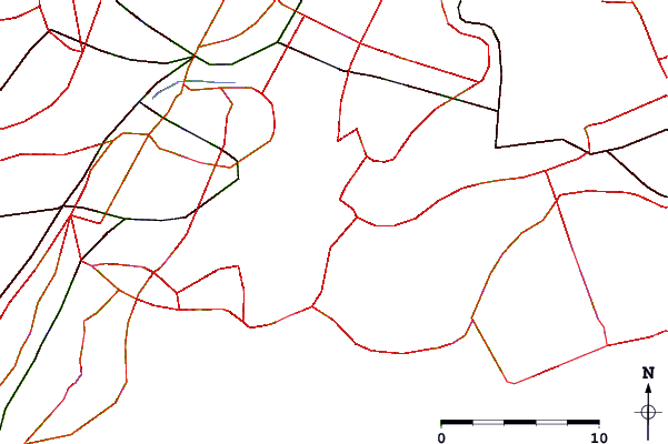 Roads and rivers around Gowanus Bay, New York