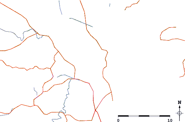 Roads and rivers around Gowlland Harbour, British Columbia