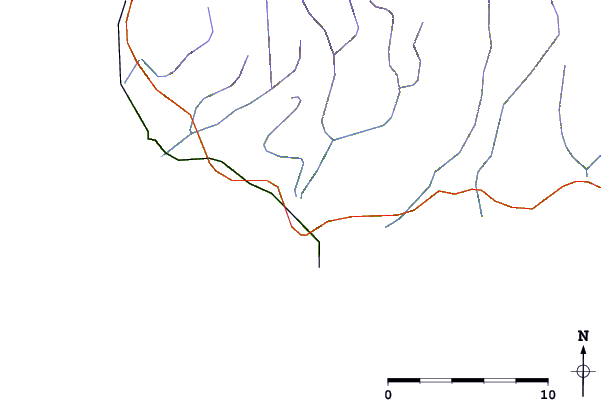 Roads and rivers around Grand Bay, Newfoundland