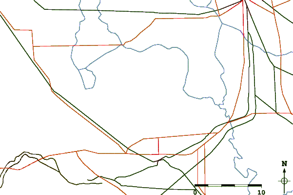 Roads and rivers around Grant Line Canal (drawbridge), Old River, California