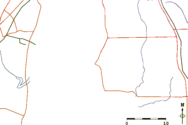 Roads and rivers around Great Point Clear, Mobile Bay, Alabama