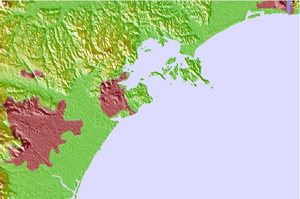 Tide stations located close to Hanabutihama, Miyagi, Japan