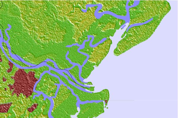 Tide stations located close to Hargray Pier, Daufuskie Island, New River, South Carolina