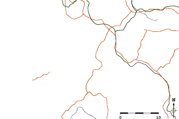 Roads and rivers around Hatakezimo, Nagasaki, Japan