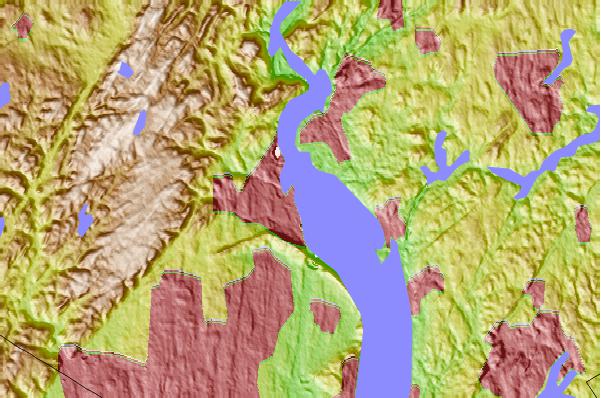 Tide stations located close to Haverstraw, Hudson River, New York