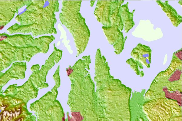 Tide stations located close to Henderson Inlet, Washington