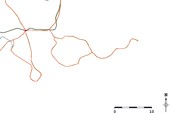 Roads and rivers around Higasi Agenosyo, Yamaguti, Japan