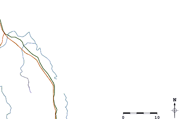 Roads and rivers around High Island, Australia