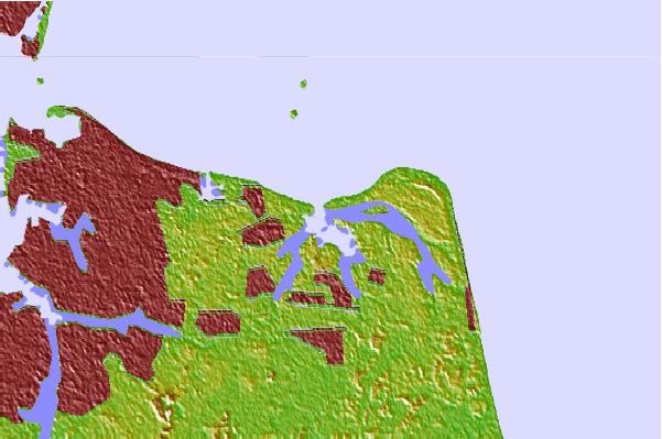 Tide stations located close to Highway bridge, east of, Chesapeake Bay, Virginia