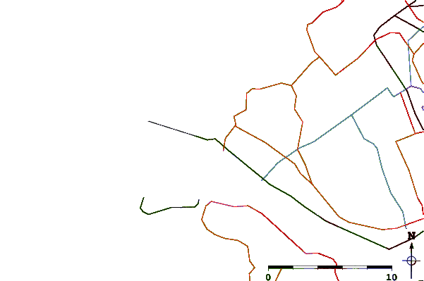 Roads and rivers around Hoek van Holland, Netherlands