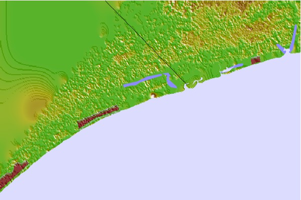 Tide stations located close to Hog Inlet Pier, South Carolina