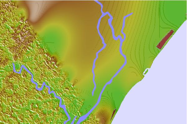 Tide stations located close to Holly Grove Plantation, Great Pee Dee River, South Carolina