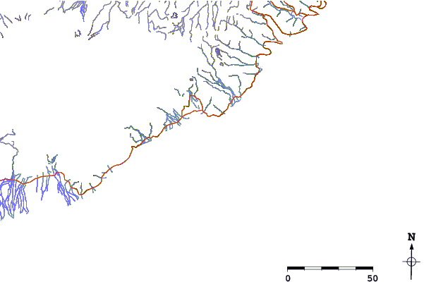 Roads and rivers around Hornafjörður, Iceland